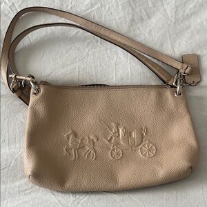 Coach Tan Embossed Shoulder Bag